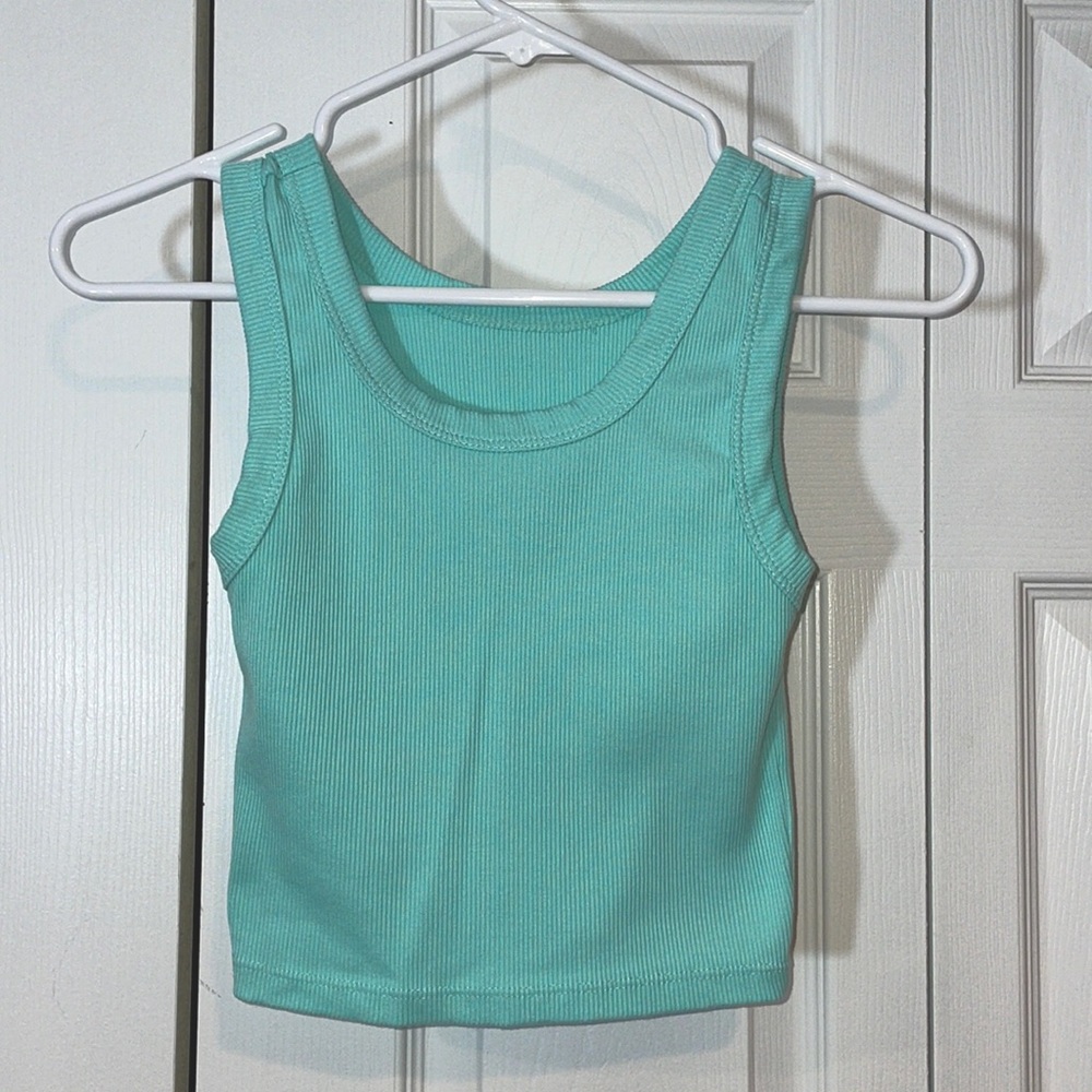 Teal Cropped Tank